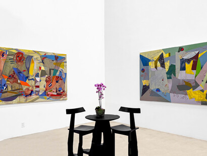 Alejandro Ospina, The kingdom in the middle, vista de exhibición. Cortesía de Galería La Cometa 