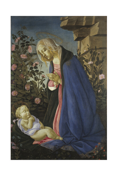 Sandro Botticelli The Virgin Adoring the Sleeping Christ Child, c.1485 48 x 31 5/8 inches, NG 2709 © Trustees of the National Galleries of Scotland