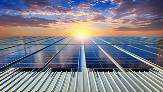 Solar panels on rooftops, energy efficiency, renewable energy, and the impacts of climate change