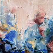 Emma Richardson, Seductress (close-up), 2023, oil on canvas, 197x150 cm. Courtesy the artist and Liminal Gallery