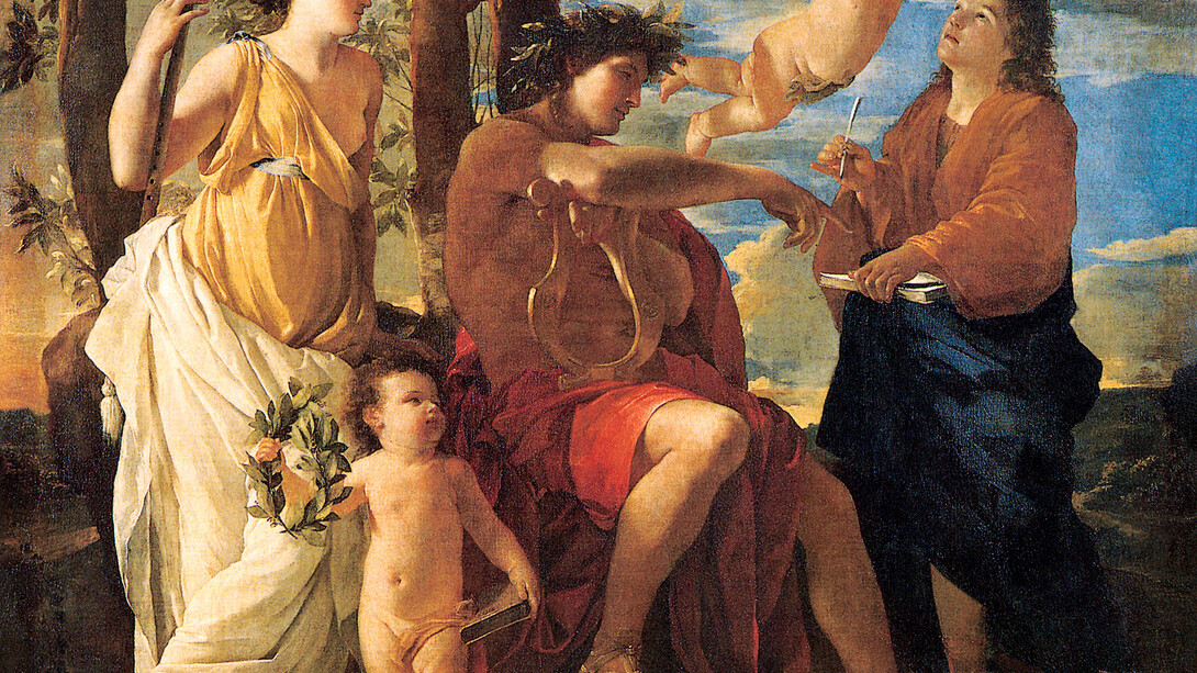 Die Inspiration des Dichters, um 1629-1630. Öl auf Leinwand, 183 x 213 cm. Musée du Louvre, Paris 
