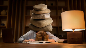 Delve into the poignant depiction of an individual grappling with the burdens of sleep deprivation and mental health struggles in this compelling photo