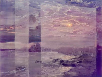 Martin Weinstein, Venice, evenings, inside over outside, one year over another, 2023. Courtesy of Contemporary Art Gallery