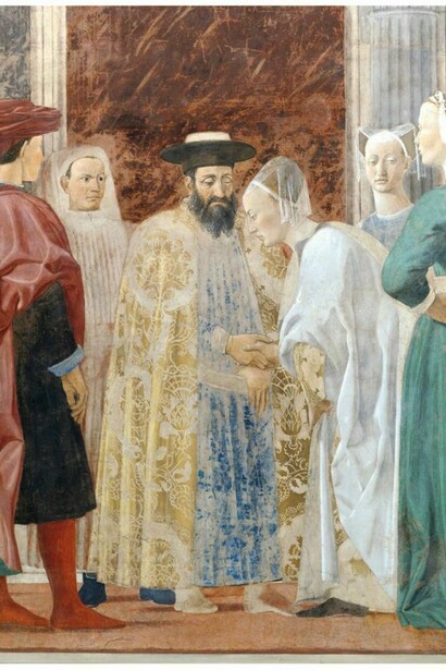 Piero della Francesca, *Salomone e la regina di Saba*, 1452 ca. Arezzo, Chiesa di S. Francesco.