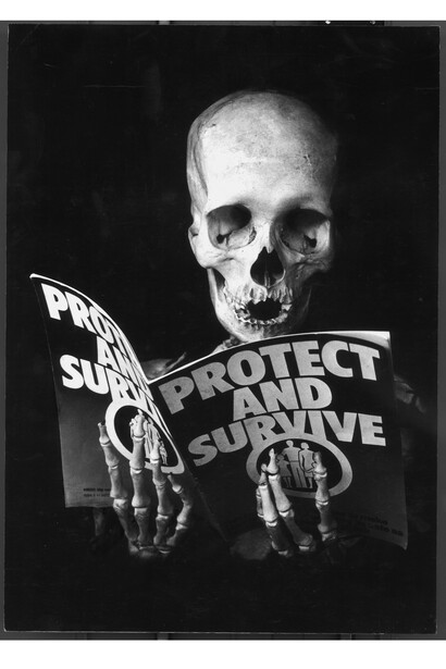 Peter Kennard, Protect and Survive (1981), Photomontage on paper © Peter Kennard 