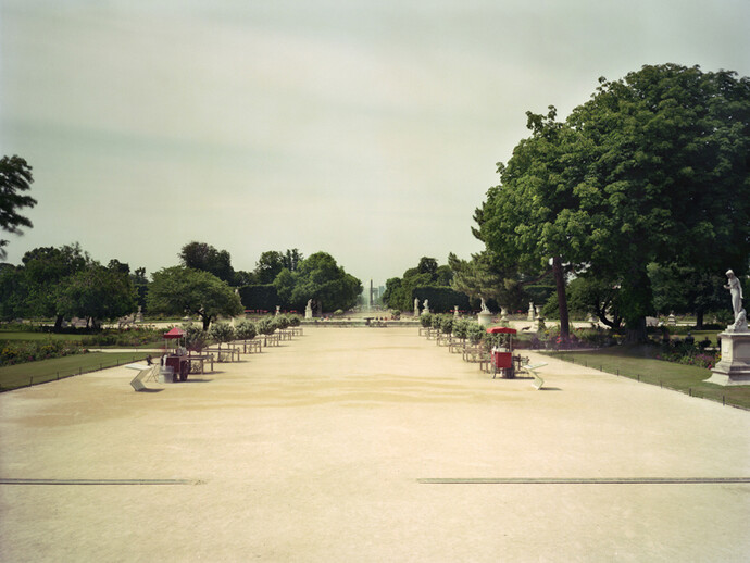 Ambroise Tézenas, Jardin des Tuileries, 2013, C-print, encadrement bois, Edition 1/5 + AP, Format 44 x 51 cm (image 24 x 30 cm)