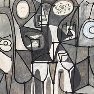 Pablo Picasso, The Kitchen, Paris, November 1948, Oil on canvas, 175 x 252 cm, Musée national Picasso - Paris, Dation Pablo Picasso, 1979. MP200. © Succession Picasso 2020. Photo © RMN-Grand Palais (Musée national Picasso-Paris) / Mathieu Rabeau.