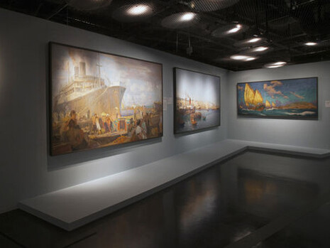 Vue de l'exposition "Peintures des lointains" © musée du quai Branly - Jacques Chirac, photo Gautier Deblonde