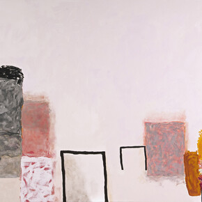 Rocio Rodriquez, Neither here nor there, 2015, oil on canvas, 72 x 111 in