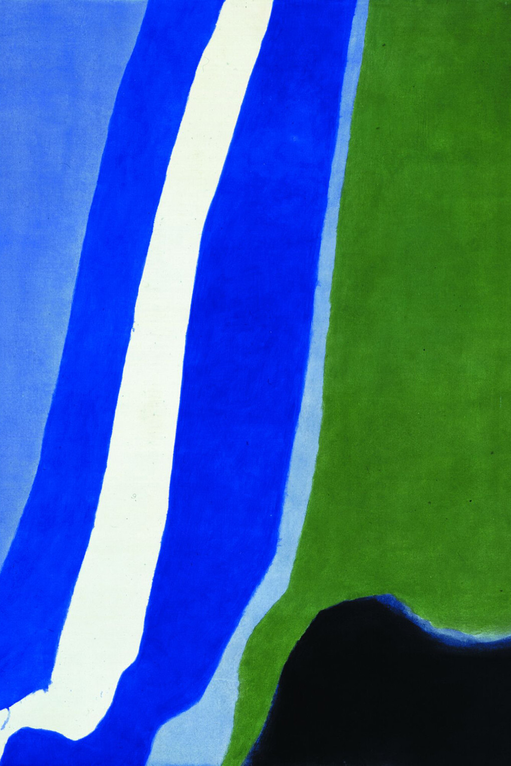 Charles Pollock, Senza titolo (Post-Roma) blu, verde, nero, 1964, dettaglio, Olio su tela. Collezione privata © Charles Pollock Archives 
