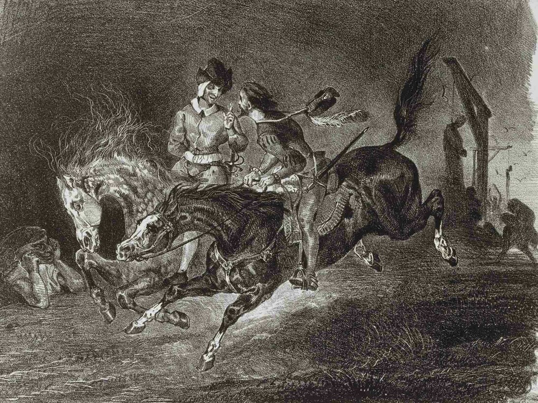 Eugène Delacroix, Faust : la nuit du sabbat, 1827, Lithographie © BnF