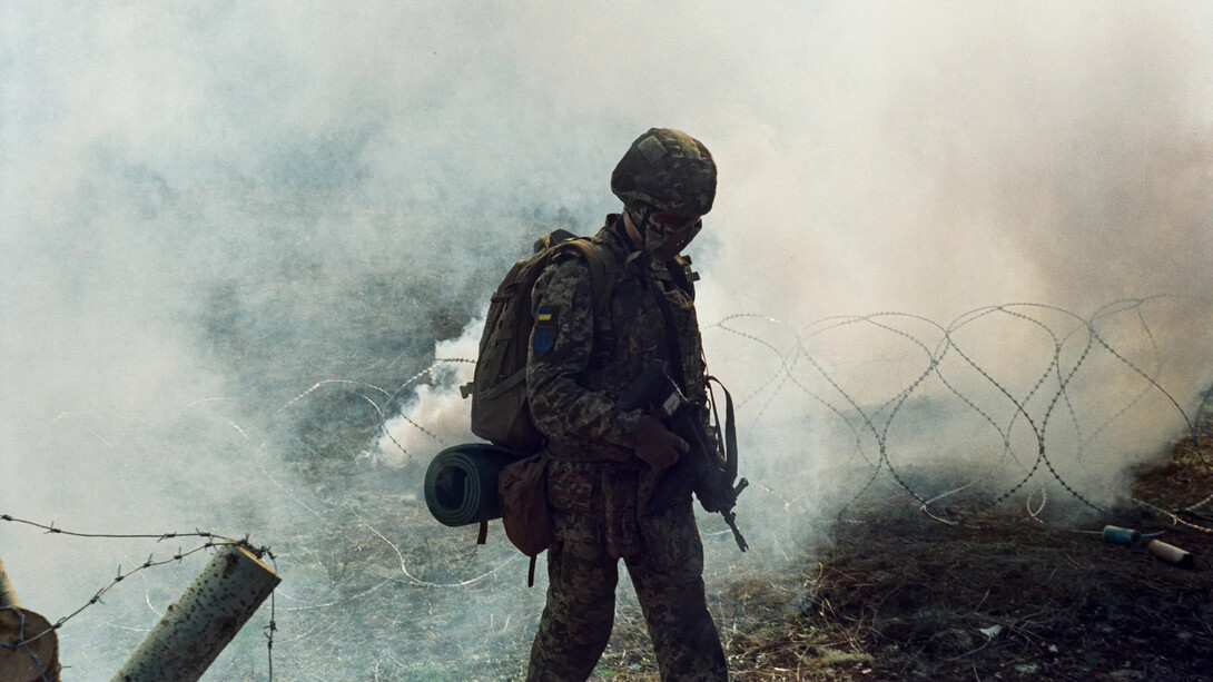 Julia Kochetova, A young recruit of the 92nd brigade during the training course at the shooting range, 2025. Courtesy of Foam