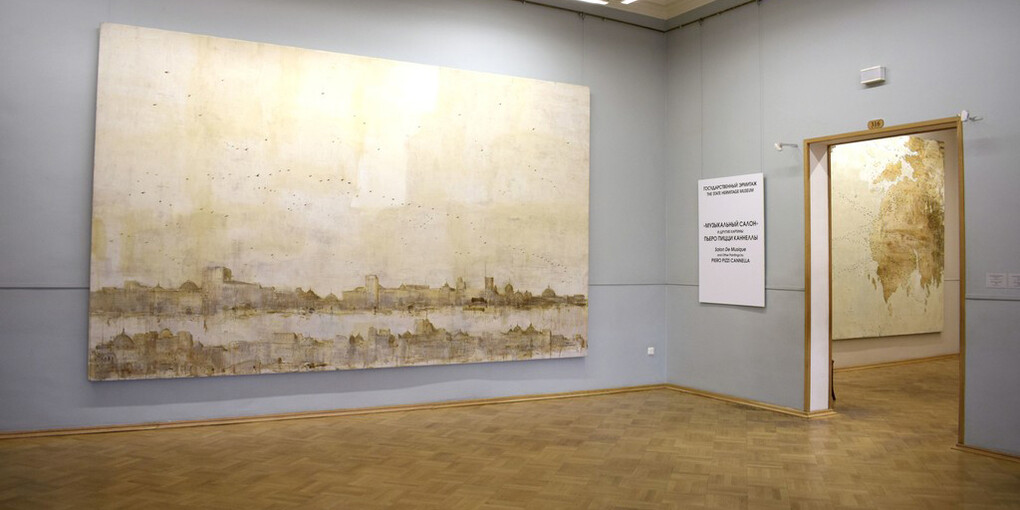 Salon de musique and Other Paintings by Piero Pizzi Cannella, Exhibition view. Courtesy of Partners & Mucciaccia