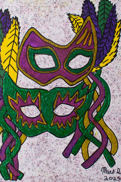 Mars Rio, Mardi gras mask, 2025. Courtesy of Fountain House Gallery