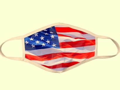Mascarilla con la bandera de EE UU