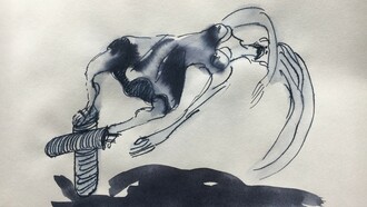Vittorio Nava, Donna che cade sulle zeppe
