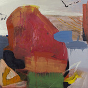 Eamon Colman, Summer wind blew the park from its moorings, 2015, oil on linen, 120 x 120 cm
