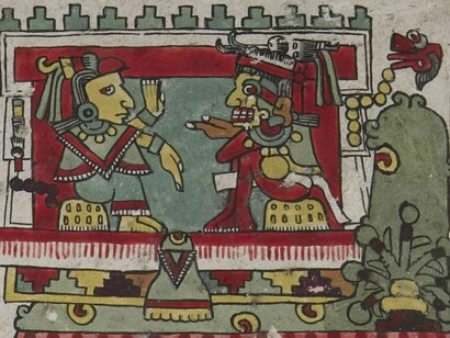 Escenas como esta representan ceremonias religiosas que se llevan a cabo en cerros y montañas