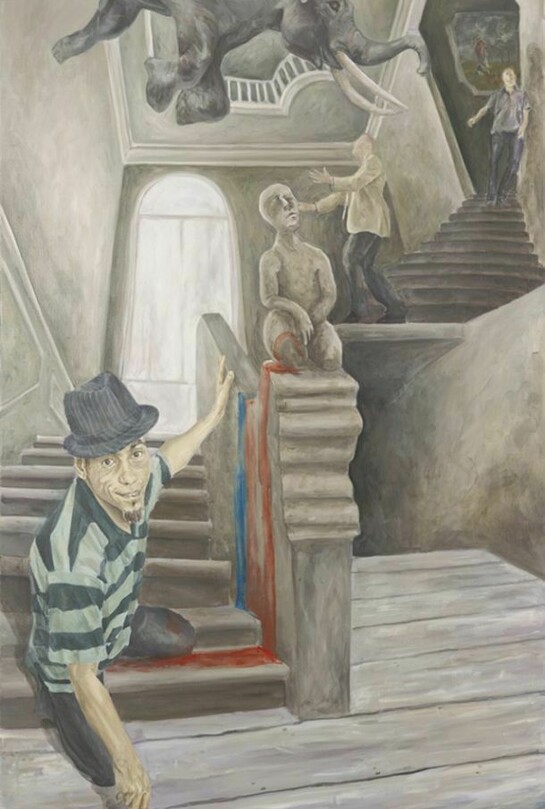 Jess de Zilva, Sycophant, 2013, Oil on canvas, 76 x 137cm