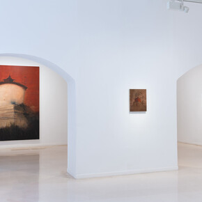 Alejandro Campins, Ni mundo interior ni mundo exterior, vista de exhibición. Cortesía de la Galería Pelaires