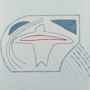 David Tremlett, drawing #3 (I’ll fly), 1982. Per gentile concessione di Palazzo Magnani