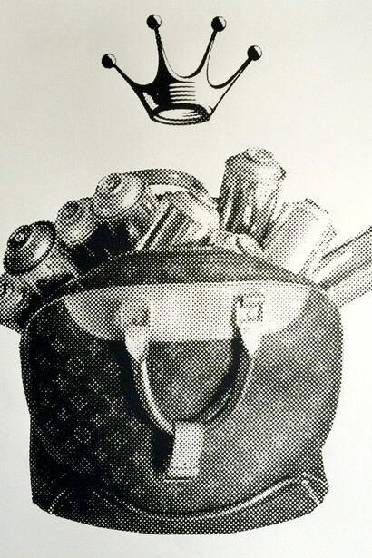 Zero-T, A Bag Full Of Cans & Partners, 2015, 150 X 125 cm, silkscreen on Paper