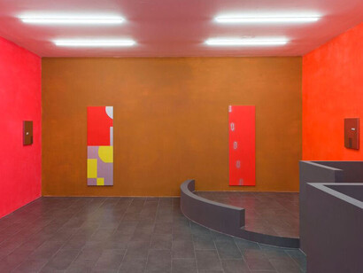 Nick Oberthaler featuring Nico Vascellari, Exhibition view. Courtesy of Galerie Emanuel Layr