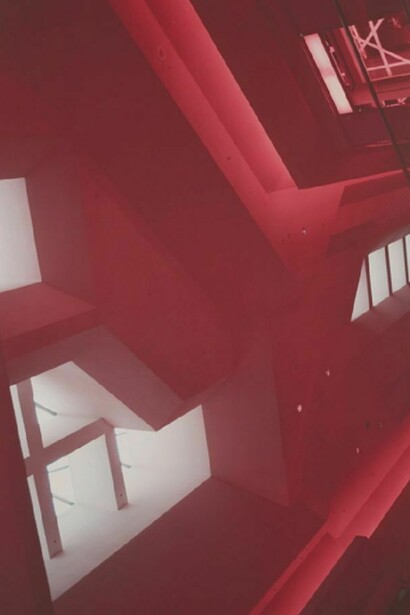 Joe Pflieger, Bridgewater Mall, 2013, archival ink jet print on aluminum, mesh and acrylic, 64 by 31.5 inches