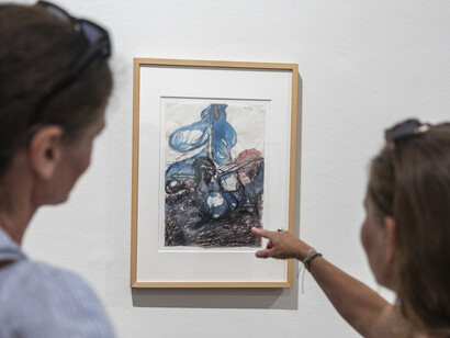 Georg Baselitz, Baselitz manifiestos, exhibition view. Courtesy of Museum der Moderne