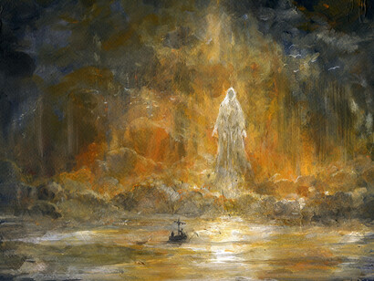 Illustrazione dal libro "Il racconto di Arthur Gordon Pym". L'apparizione