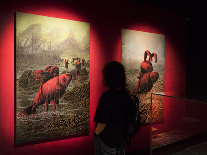 Lee Gihun, Masquerade. Pietà, exhibition view. Courtesy of Dorothy Circus Gallery