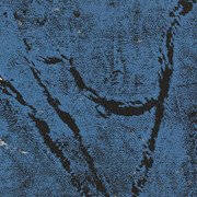 Georg Baselitz, Frau am Strand, 1981, Xylographie et linogravure en noir et bleu; offset apprêté, 800 x 603 mm. © Musées d’art et d’histoire, Ville de Genève, Cabinet d'arts graphiques. Photo: André Longchamp