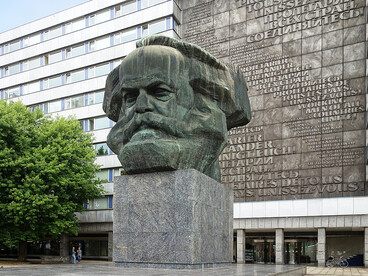Monumento a Karl Marx en la ciudad de Chemnitz, Alemania