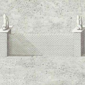 Paul Noble, A Wall is a Path, 2011, Pencil on paper, 31 1/8 x 60 inches unframed  (79 x 152.4 cm)