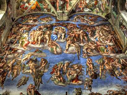Michelangelo, (1475–1564) El Juicio Final,1536-1541, Capilla Sixtina, Ciudad del Vaticano