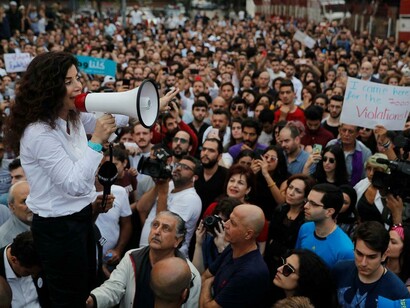 Joumana Haddad, a novelist and candidate running as an independent candidate in the Lebanese election