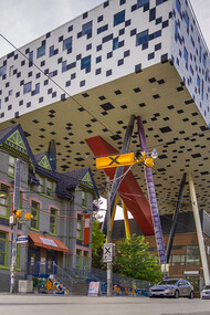 The Rosalie Sharp Centre reflects OCAD University's creative spirit and serves as both a learning space and a bold architectural statement in downtown Toronto, Canada