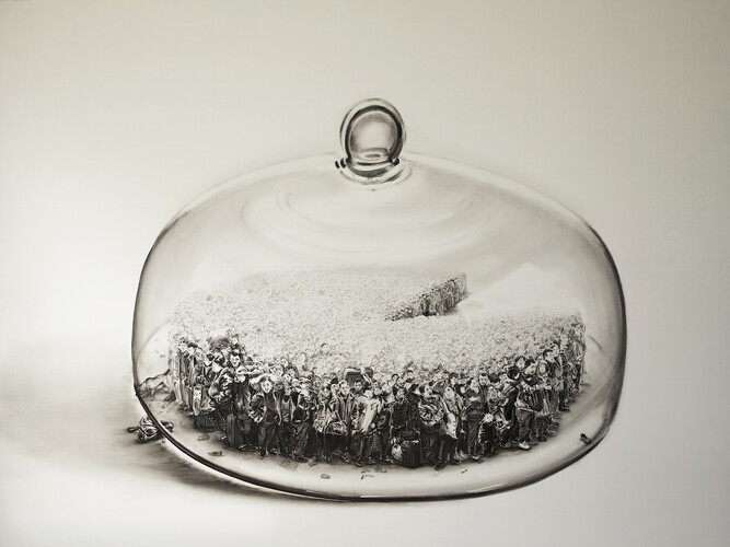 Lu Chao, Black forest cake, 2015, oil on canvas, 200 x 150 cm