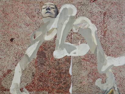 Reima Nevalainen
Cascade, 2018
Acrylics and sand on canvas 130h x 165w cm
51.18h x 64.96w in