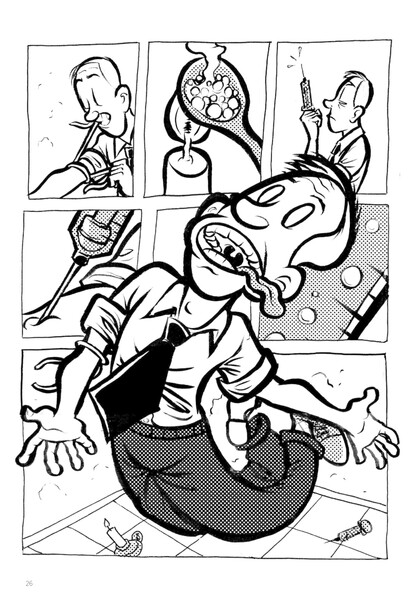 Ilustración de la novela gráfica "Uncle Bill", editada por Sexto Piso