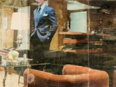 Ernesto Cánovas, The Flamingo Meeting, 2013, Mixed media and resin on board, Triptych: 100 x 210 cm