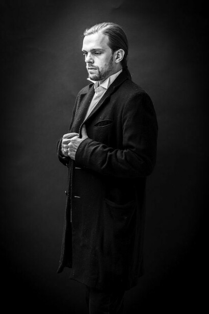 Jon Riffioso in black and white