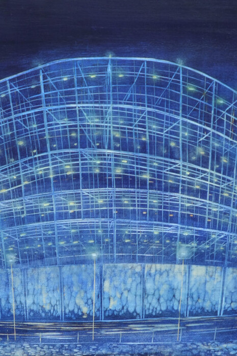 Yuichi Kashima, Hiratsuka (detail), 2018. Acrylic on canvas, 11 1/5 × 16 7/10 in, 28.5 × 42.5 cm. Courtesy of Seizan Gallery