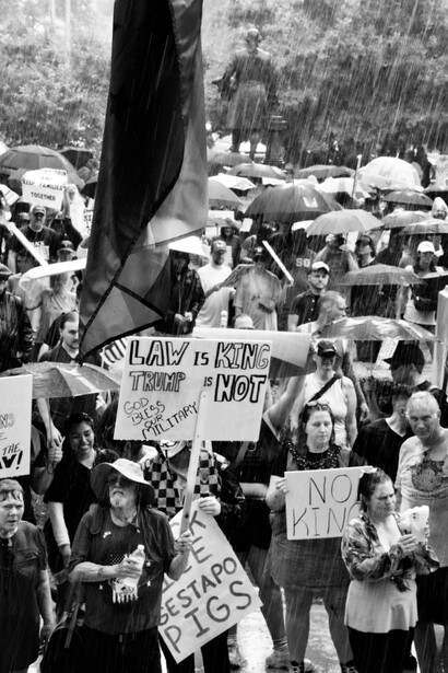 Protesters rallying up about their chosen political leader demanding for a revolution 