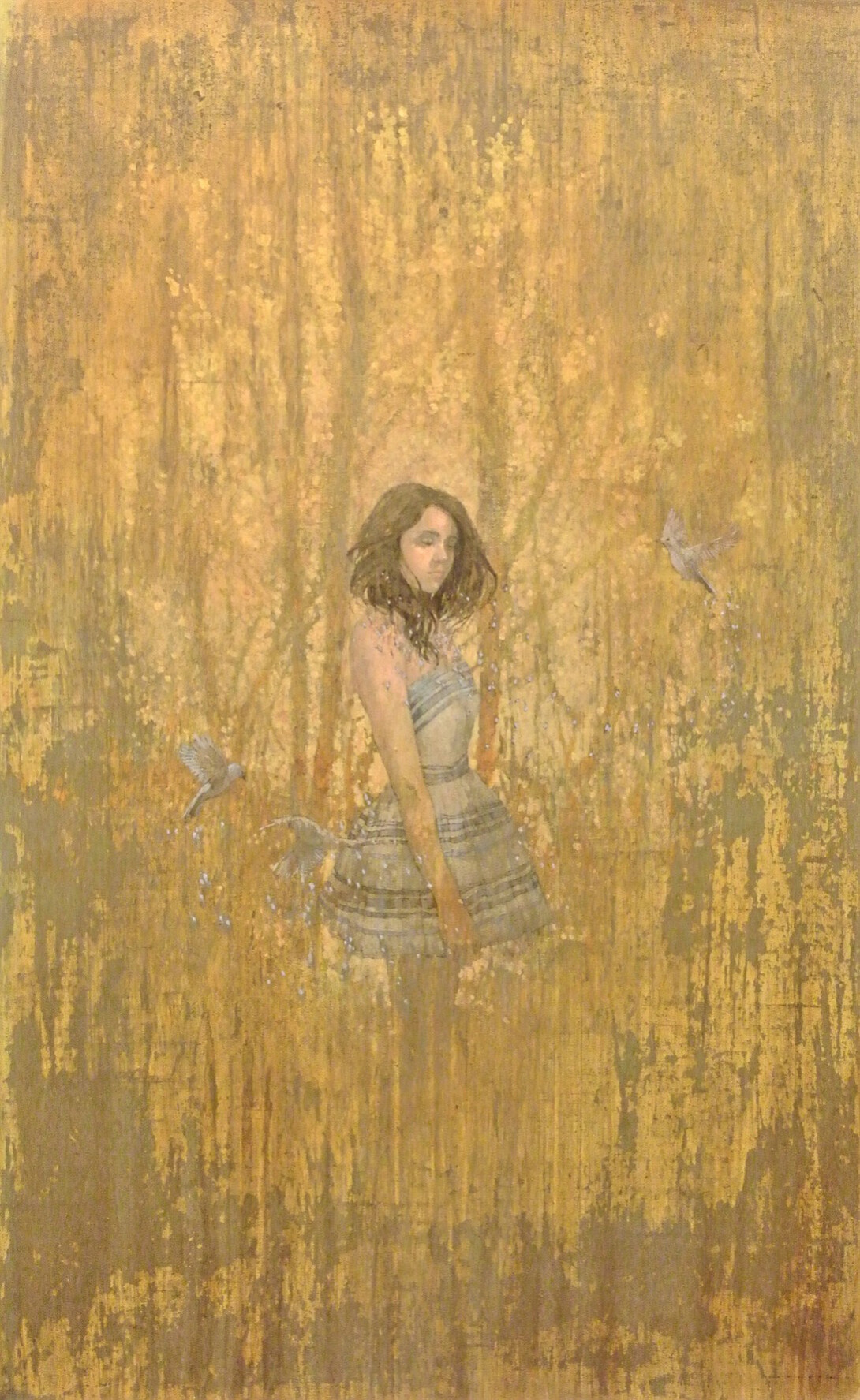 Federico Infante, Into the woods, 2015, acrilico su tela, cm. 121x76, courtesy Punto sull'Arte, Varese