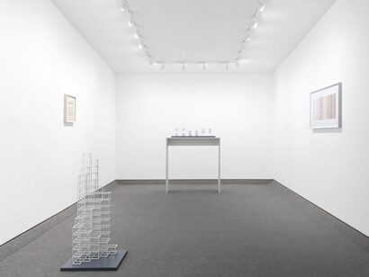 Sol LeWitt, Early drawings (1968-1975), related structures, and prints, exhibition view. Courtesy of Krakow Witkin Gallery