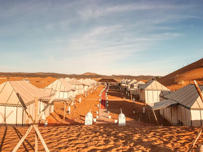 Campamento de lujo en el Desierto del Sahara