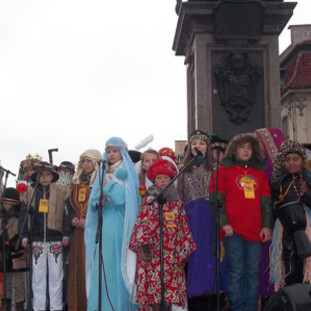 Día de los Reyes en la Plaza del Castillo, Varsovia, Polonia
