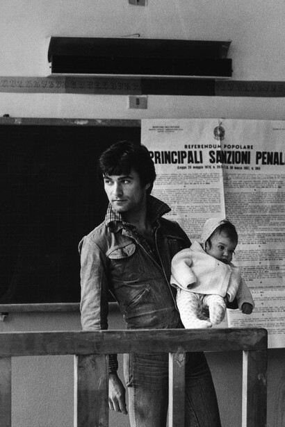 Anna Candiani, da “Immagini del NO”, 1974. Stampa fotografica in bianco e nero.