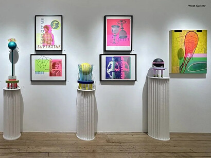 Tom Hill, Then and now: connecting the dots, exhibition view. Courtesy of Carter Burden Gallery